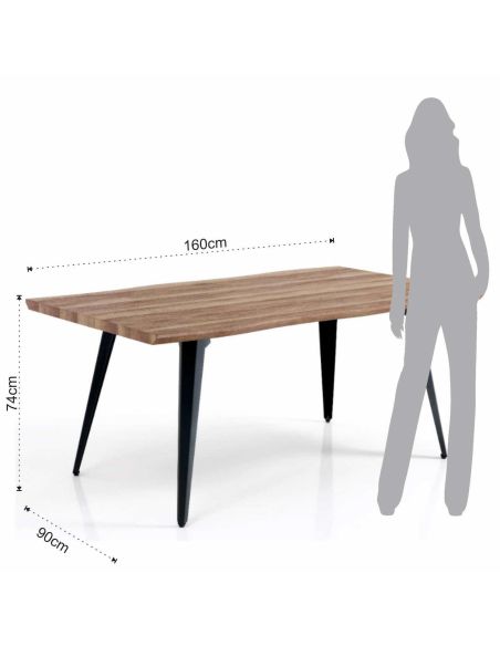 Tavolo da pranzo rettangolare in legno Dolan A Tavolo da pranzo rettangolare in legno Dolan A