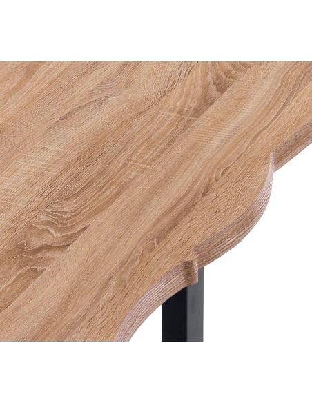 Tavolo da pranzo rettangolare con piano in legno Dolan B