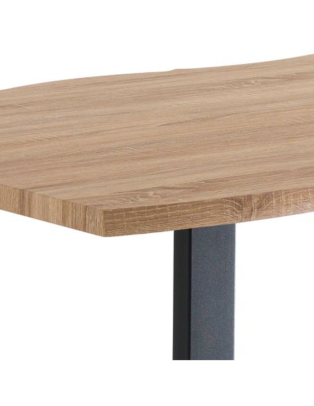 Tavolo da pranzo rettangolare con piano in legno Dolan B