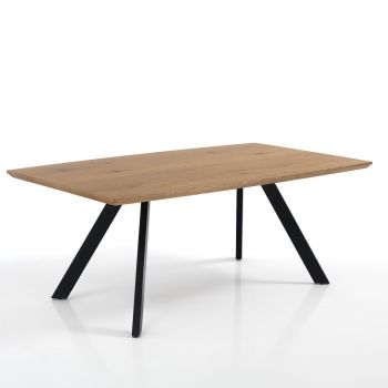 Tavolo da pranzo rettangolare con piano in legno Dolan C 2