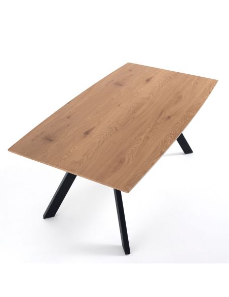 Tavolo da pranzo rettangolare con piano in legno Dolan C