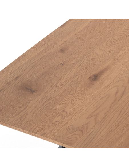 Tavolo da pranzo rettangolare con piano in legno Dolan C