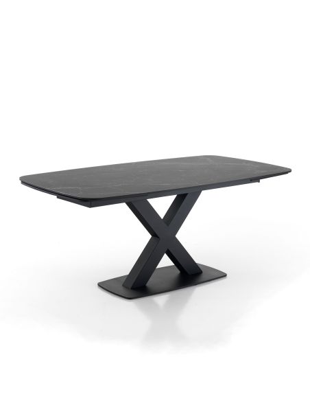 Tavolo da pranzo allungabile con piano in ceramica James