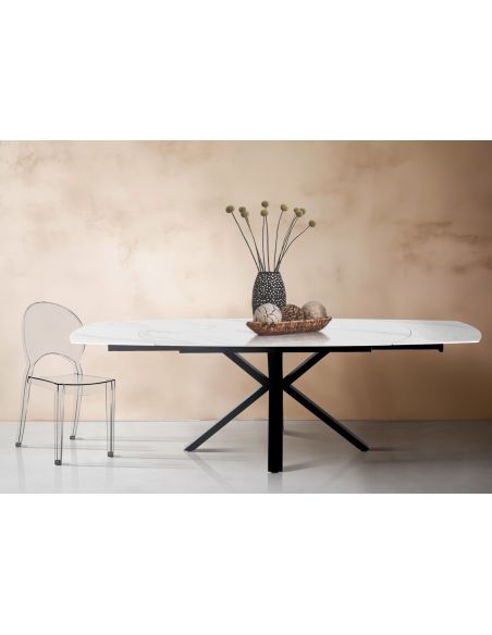 Tavolo da pranzo allungabile con piano in ceramica SimonA