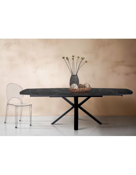 Tavolo da pranzo allungabile con piano in ceramica SimonB