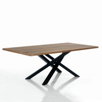 Tavolo da pranzo con piano in legno massello Gerard 2
