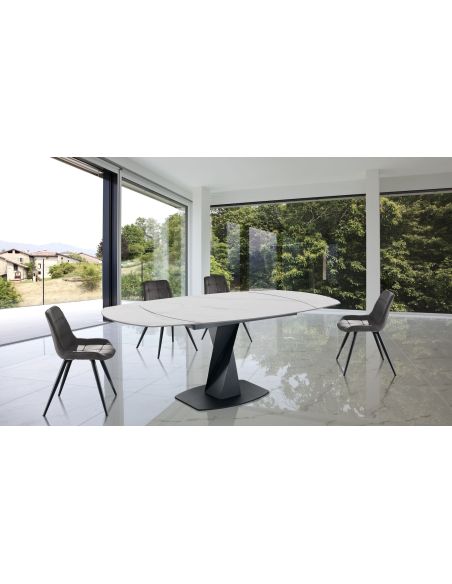 Tavolo allungabile con piano in ceramica Bernat Marble