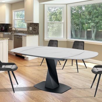 Tavolo allungabile con piano in ceramica Bernat Marble 2
