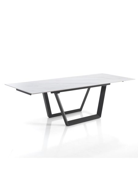 Tavolo allungabile con piano in ceramica Richard Marble