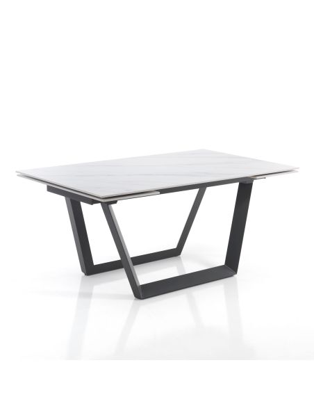 Tavolo allungabile con piano in ceramica Richard Marble