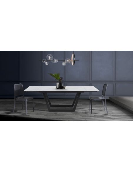 Tavolo allungabile con piano in ceramica Richard Marble