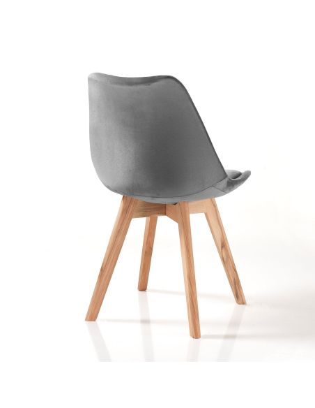 Set 4 sedie imbottite per sala da pranzo Kirby Soft