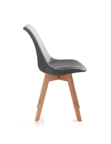 Set 4 sedie imbottite per sala da pranzo Kirby Soft