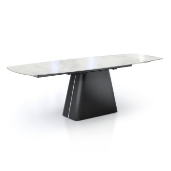 Tavolo allungabile con piano in ceramica Ross White 2