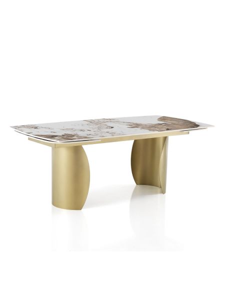 Tavolo allungabile con piano in ceramica Ridge A