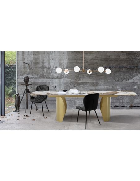 Tavolo allungabile con piano in ceramica Ridge A