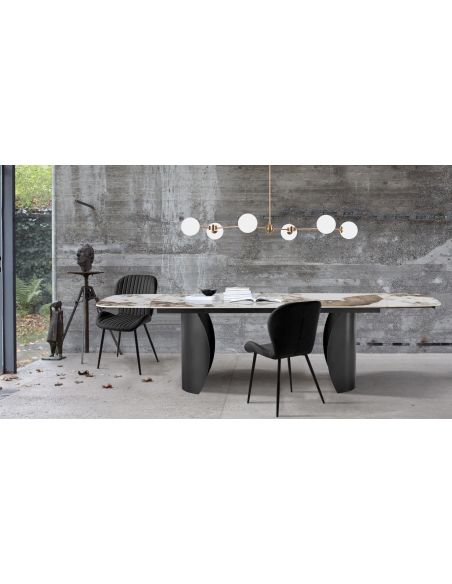 Tavolo allungabile con piano in ceramica Ridge B