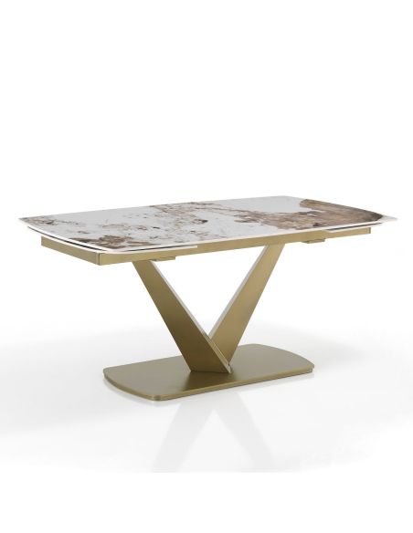 Tavolo allungabile con piano in ceramica Michael A