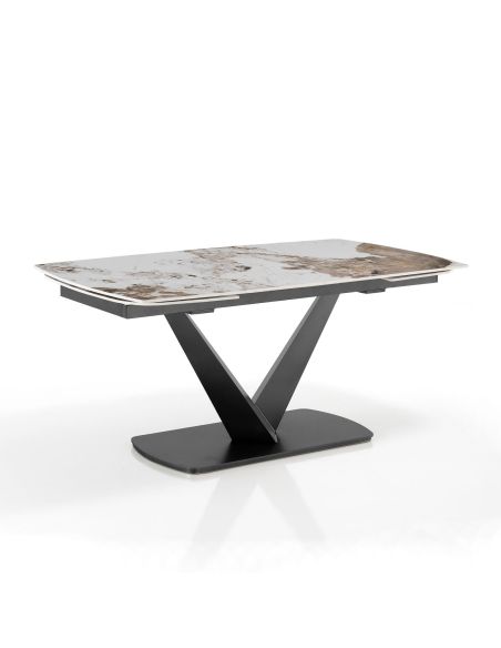 Tavolo allungabile con piano in ceramica Michael B Tavolo allungabile con piano in ceramica Michael B