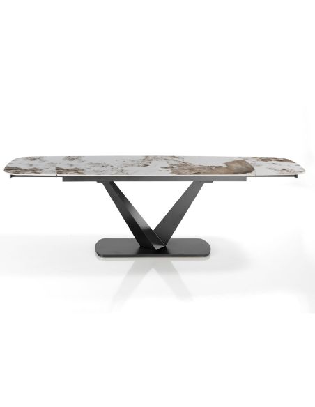 Tavolo allungabile con piano in ceramica Michael B Tavolo allungabile con piano in ceramica Michael B