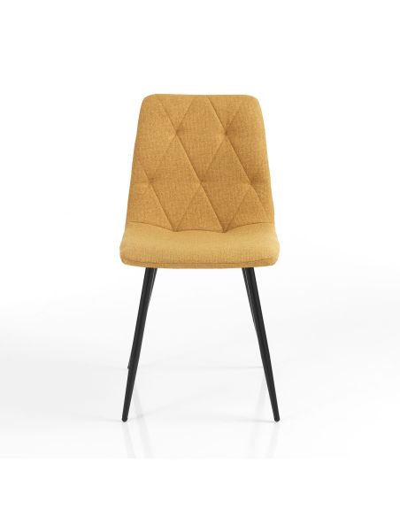 Set 4 sedie imbottite per sala pranzo Mary Yellow Set 4 sedie imbottite per sala pranzo Mary Yellow