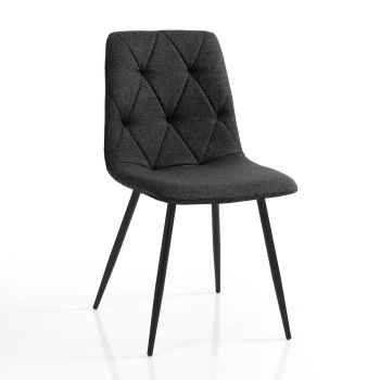 Set 4 sedie imbottite per sala pranzo Mary Black 2