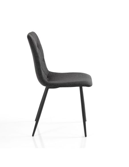 Set 4 sedie imbottite per sala pranzo Mary Black