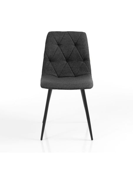 Set 4 sedie imbottite per sala pranzo Mary Black