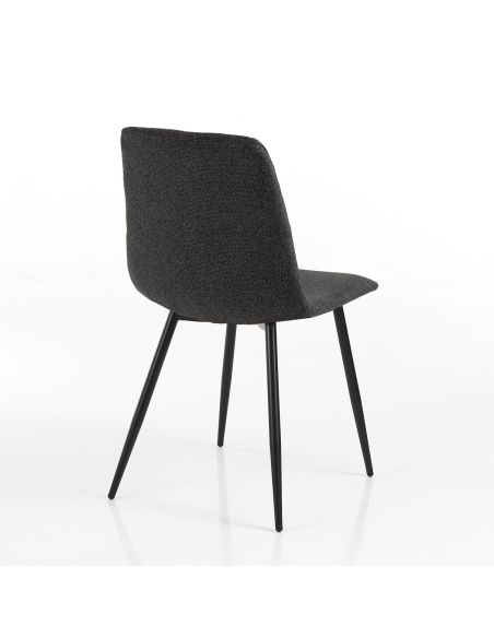 Set 4 sedie imbottite per sala pranzo Mary Black