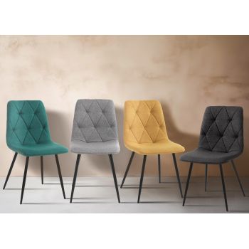 Set 4 sedie imbottite per sala pranzo Mary Multicolor 2