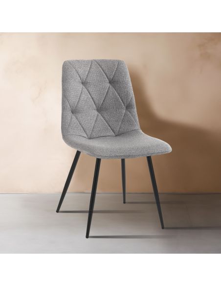 Set 4 sedie imbottite per sala pranzo Mary Multicolor