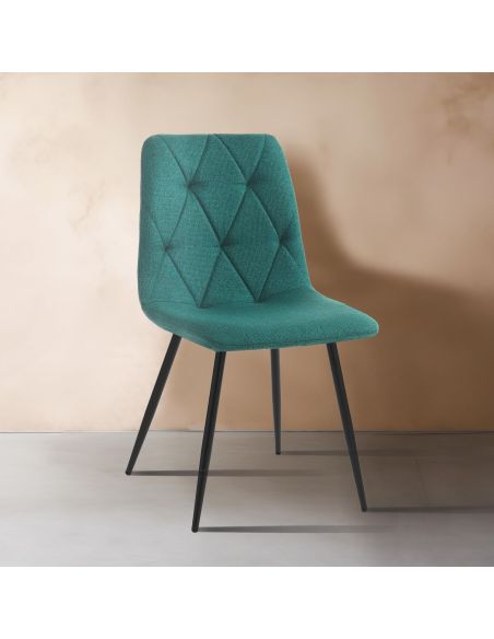 Set 4 sedie imbottite per sala pranzo Mary Multicolor