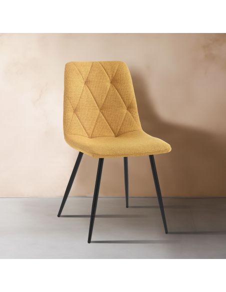 Set 4 sedie imbottite per sala pranzo Mary Multicolor