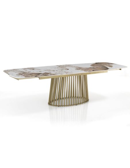Tavolo allungabile con piano in ceramica Colin A Tavolo allungabile con piano in ceramica Colin A