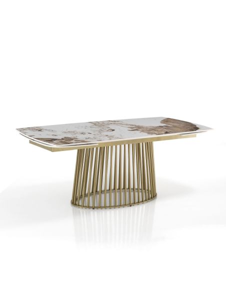 Tavolo allungabile con piano in ceramica Colin A Tavolo allungabile con piano in ceramica Colin A