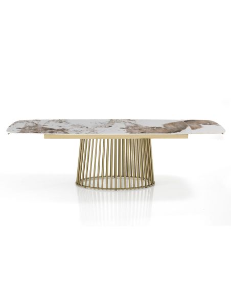 Tavolo allungabile con piano in ceramica Colin A Tavolo allungabile con piano in ceramica Colin A