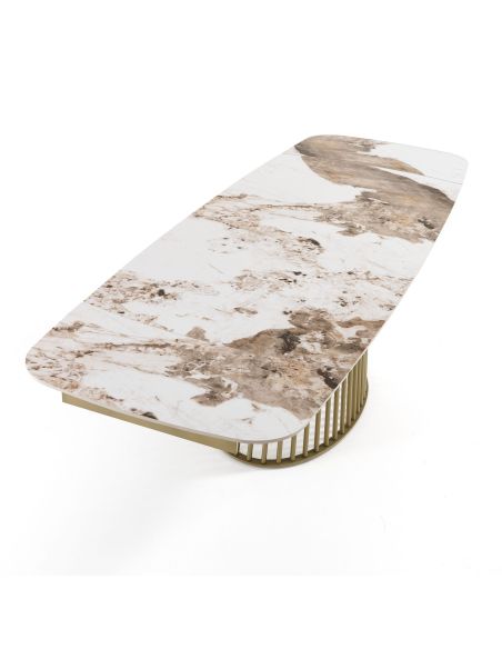 Tavolo allungabile con piano in ceramica Colin A Tavolo allungabile con piano in ceramica Colin A