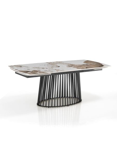 Tavolo allungabile con piano in ceramica Colin B