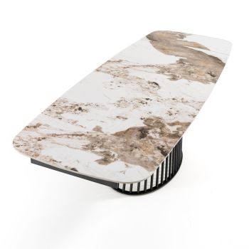 Tavolo allungabile con piano in ceramica Colin B 2