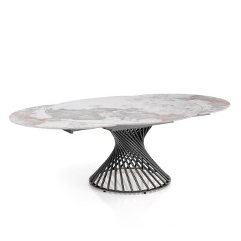 Tavolo allungabile con piano in ceramica Scott B 2