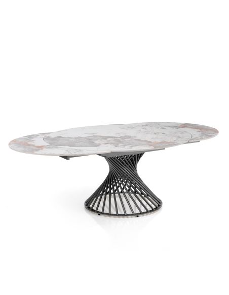 Tavolo allungabile con piano in ceramica Scott B