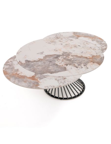 Tavolo allungabile con piano in ceramica Scott B