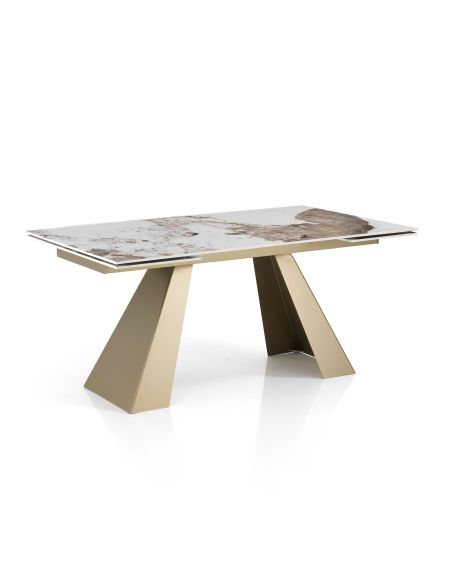 Tavolo allungabile con piano in ceramica Karl A