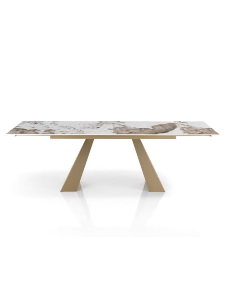 Tavolo allungabile con piano in ceramica Karl A