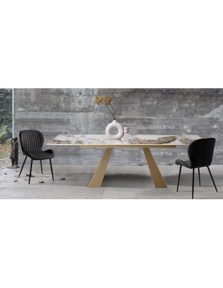 Tavolo allungabile con piano in ceramica Karl A