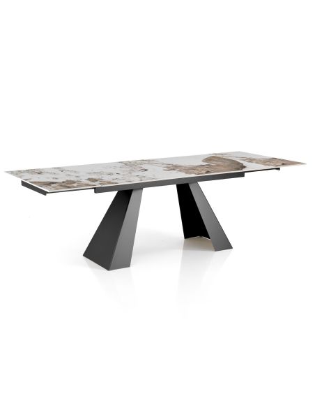 Tavolo allungabile con piano in ceramica Karl B