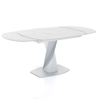 Tavolo allungabile con piano in ceramica Bernat White 2
