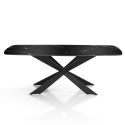Tavolo da pranzo con piano in ceramica Gable Black