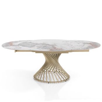 Tavolo allungabile con piano in ceramica Scott A 2