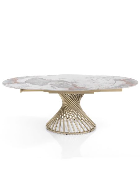 Tavolo allungabile con piano in ceramica Scott A